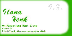 ilona henk business card